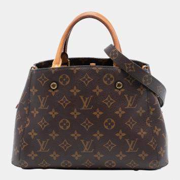 Pre Owned Louis Vuitton Brown Monogram Montaigne BB