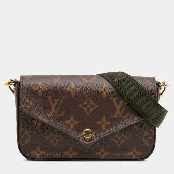 Pre Owned Louis Vuitton Brown Monogram Felicie Strap And Go