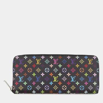 Pre Owned Louis Vuitton Lv Tm Portefeuille Clemence Noir/Multicolor Monogram Canvas
