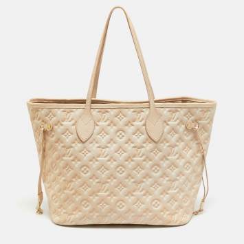 Pre Owned Louis Vuitton Neverfull MM Summer Stardust Monogram Empreinte Leather Bag