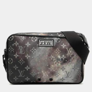 Pre Owned Louis Vuitton Black Monogram Galaxy Alpha Messenger Bag