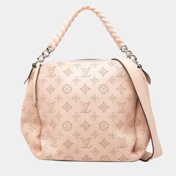 Pre Owned Louis Vuitton Pink Monogram Mahina Babylone Chain BB
