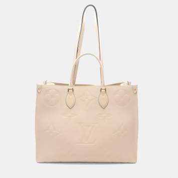 مملوكة مسبقًا Louis Vuitton On The Go Gm Tote Bag In Monogram Empreinte Leather Ivory