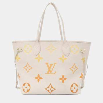 Pre Owned Louis Vuitton Monogram Empreinte Lv Gradient Neverfull Mm Handbag