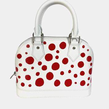 Pre Owned Louis Vuitton Epi Leather Alma Bb Crossbody Handbag Leather White