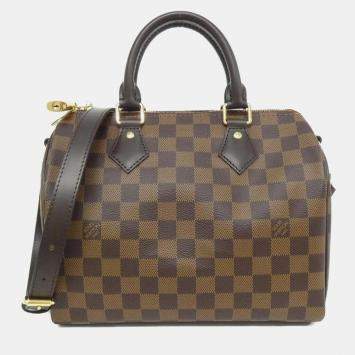 Pre Owned Louis Vuitton Damier Speedy Bandouliere 25Cm Boston Bag