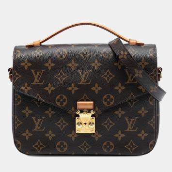 Pre Owned Louis Vuitton Brown Monogram Pochette Metis