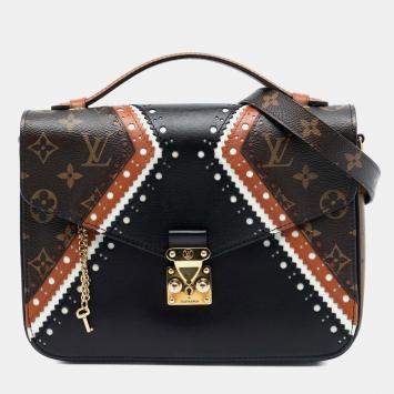 Pre Owned Louis Vuitton Brown Monogram Brogue Pochette Metis