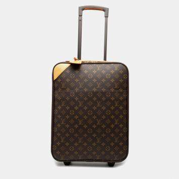 Pre Owned Louis Vuitton Brown Monogram Pegase 45