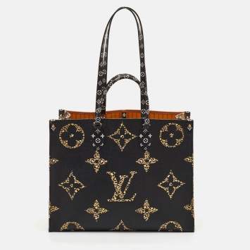 Pre Owned Louis Vuitton Jungle Onthego GM Jungle Giant Monogram Canvas Tote
