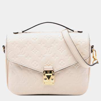 Pre Owned Louis Vuitton Brown Monogram Empreinte Pochette Metis