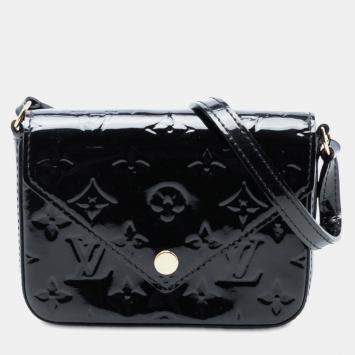 Pre Owned Louis Vuitton Black Monogram Vernis Mini Sac Lucie