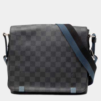 Pre Owned Louis Vuitton Black Damier Graphite District NM PM