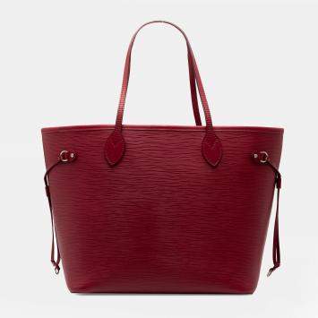 Pre Owned Louis Vuitton Red Epi Neverfull MM