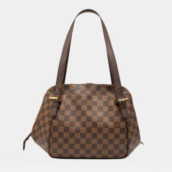 Pre Owned Louis Vuitton Brown Damier Ebene Belem MM