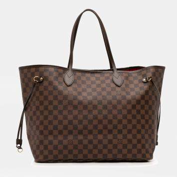 Pre Owned Louis Vuitton Brown Damier Ebene Neverfull GM