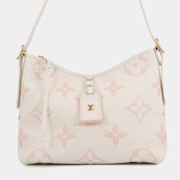 مملوكة مسبقًا حقيبة لوي فيتون كاريول زيپ نم بيضاء/وردية بيكلور مونوجرام إبريمتي جلد مقاس بي إم