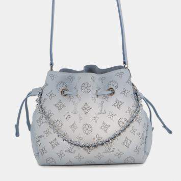 Pre Owned Louis Vuitton Bella Blue Nuage Monogram Mahina