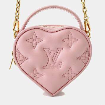 Pre Owned Louis Vuitton Pop My Heart Pouch Pink Monogram Leather