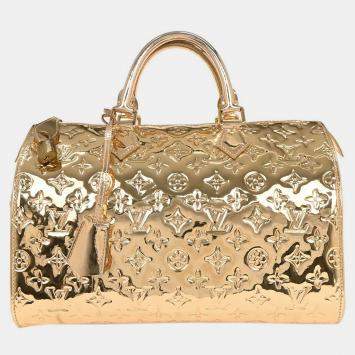 مملوكة مسبقًا Louis Vuitton Gold Monogram Miroir Speedy 30 Handbag