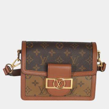 Pre Owned Louis Vuitton Reverse Monogram Canvas Mini Dauphine