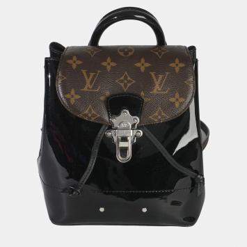 مملوكة مسبقًا حقيبة ظهر لويس فيتون مونوغرام براءة اختراع سوداء هوت سبرينغز