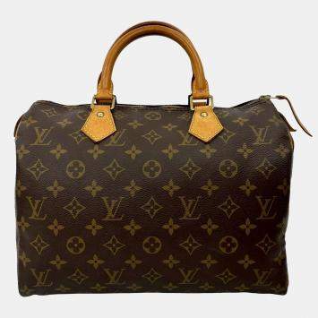 Pre Owned Louis Vuitton Brown Monogram Speedy 25