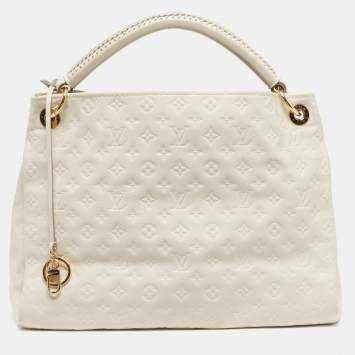 Pre Owned Louis Vuitton Artsy MM Ivorie Monogram Empreinte Leather Bag
