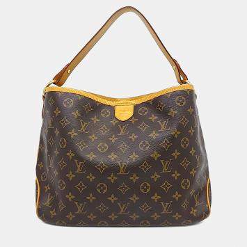 Pre Owned Louis Vuitton Brown Coated Canvas and Leather Delightful PM