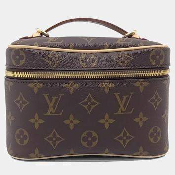 Pre Owned Louis Vuitton Brown Coated Canvas Nice Mini