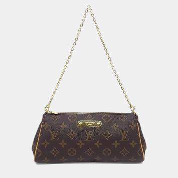 Pre Owned Louis Vuitton Brown Canvas Pochette Eva