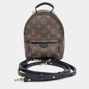 Pre Owned Louis Vuitton Brown PVC Monogram Palm Springs Backpack Mini