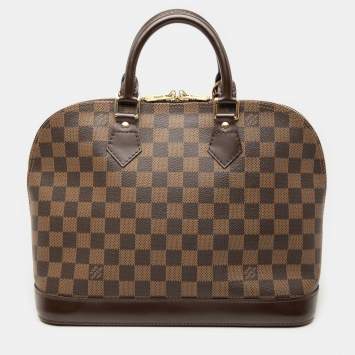 Pre Owned Louis Vuitton Brown Damier Ebene Alma PM