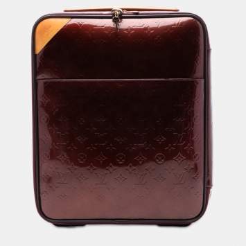 Pre Owned حقيبة سفر لويس  فيتون بيغاس فيرني أحمر مونوغرام 45