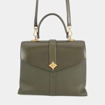 Pre Owned حقيبة لويس فيتون جلد كالف خمري /كاكي مقاس متوسط