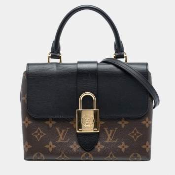 Pre Owned Louis Vuitton Black Brown Monogram Locky BB