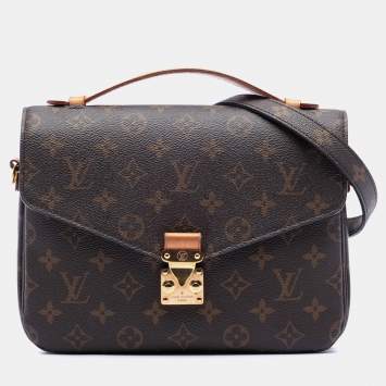 Pre Owned Louis Vuitton Brown Monogram Pochette Metis