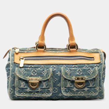 مملوكة مسبقًا Louis Vuitton Blue Monogram Denim Neo Speedy 30
