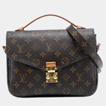 مملوكة مسبقًا Louis Vuitton Brown Monogram Pochette Metis