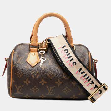 Pre Owned Louis Vuitton Brown Monogram Speedy Bandouliere 20