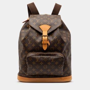 مملوكة مسبقًا Louis Vuitton Brown Monogram Montsouris GM