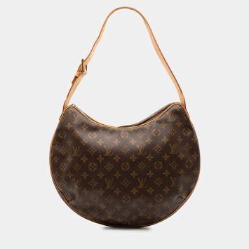 Pre Owned Louis Vuitton Brown Monogram Croissant GM