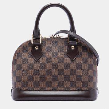 مملوكة مسبقًا Louis Vuitton Brown Damier Ebene Alma BB