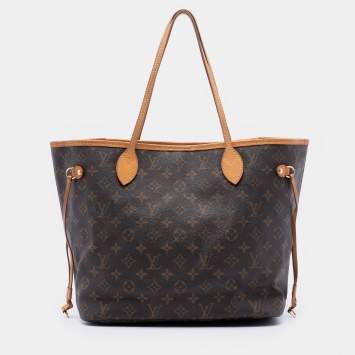 مملوكة مسبقًا Louis Vuitton Brown Monogram Neverfull MM