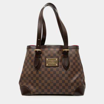 مملوكة مسبقًا Louis Vuitton Brown Damier Ebene Hampstead MM