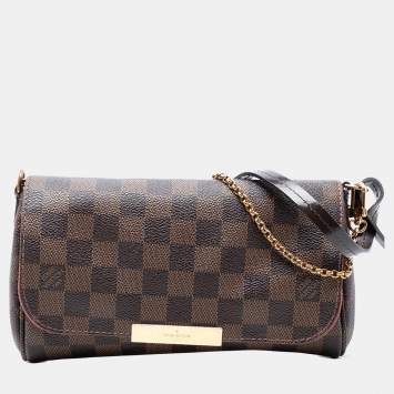 Pre Owned Louis Vuitton Brown Damier Ebene Favorite PM