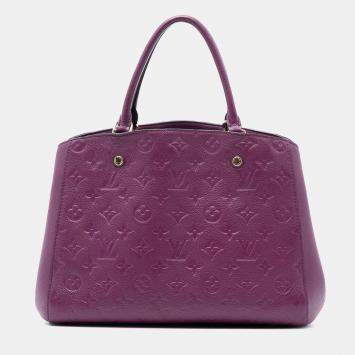 Pre Owned Louis Vuitton Purple Monogram Empreinte Montaigne MM