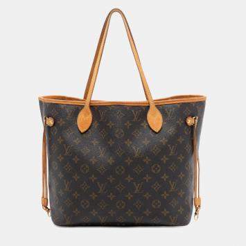 Pre Owned Louis Vuitton Brown Monogram Neverfull MM