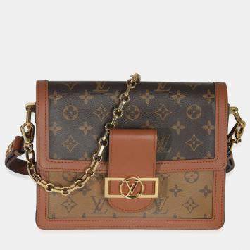 Pre Owned Louis Vuitton Reverse Monogram Canvas Dauphine MM