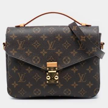 مملوكة مسبقًا Louis Vuitton Brown Monogram Pochette Metis